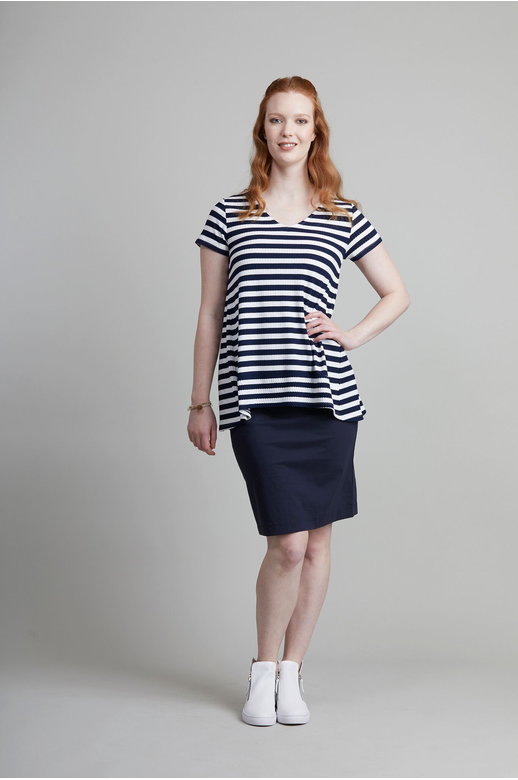 Esplanade Top S/S X Back Knit