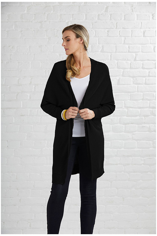 Preen Knit Cardi Longline Ladder Back