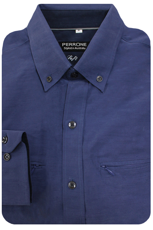 Perrone Shirt L/S Travel Plain