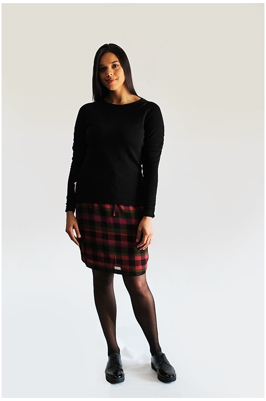 Foil Top Merino Gathered Sleeve