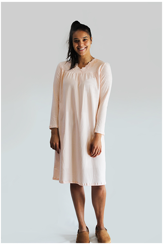 Essence Nightie Lace Neck Cotton