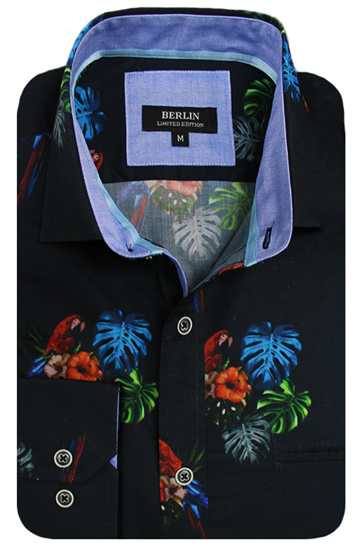 Berlin Shirt L/S Parrot Print