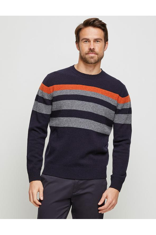 Blazer Knit Crew Stripe Lambswool