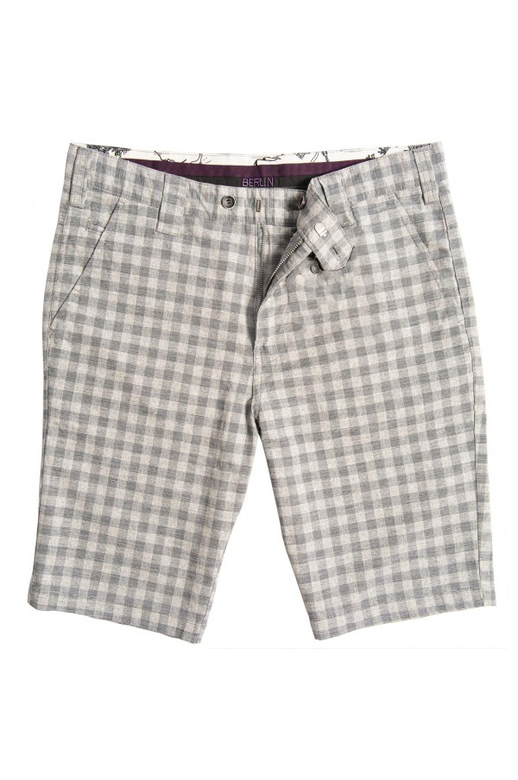 Berlin Shorts Linen Check Birdseye