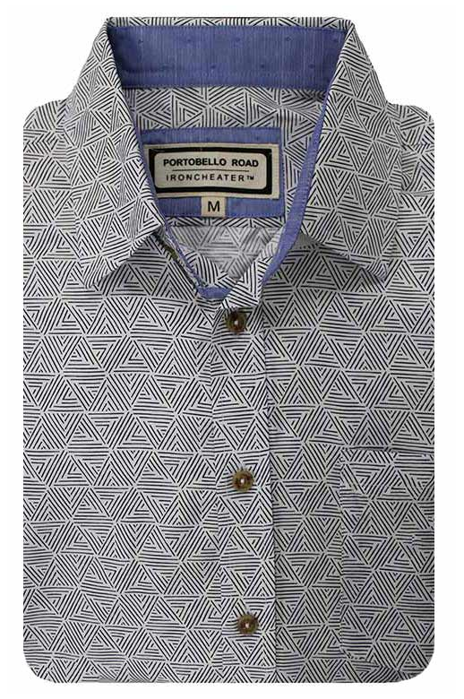 Portobello Road Shirt L/S Etched Triangle Men's Shirts Yarntons
