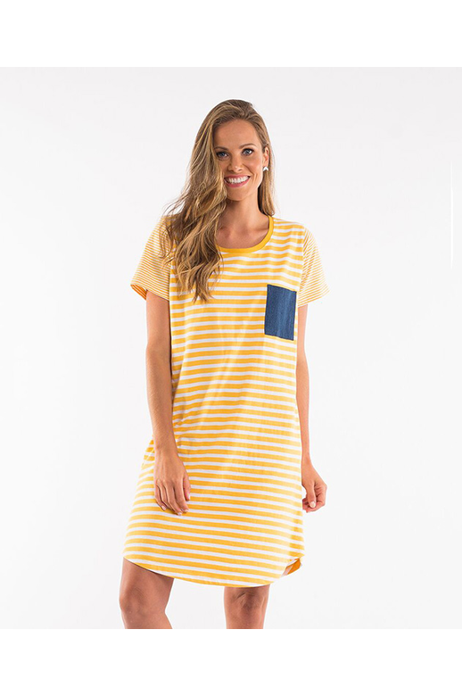 Elm Dress S/S Knit Contrast Pocket Women's Dresses Yarntons Free