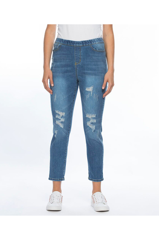 Threadz Jeans Pull on Ripped