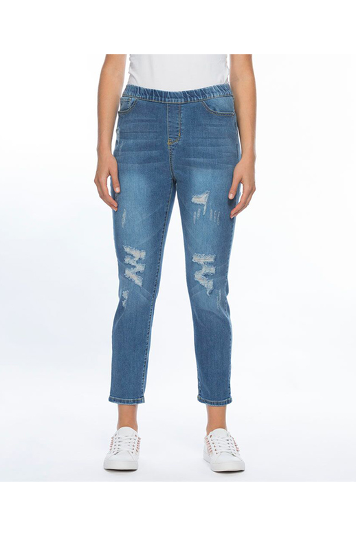 Threadz Jeans Pull on Ripped