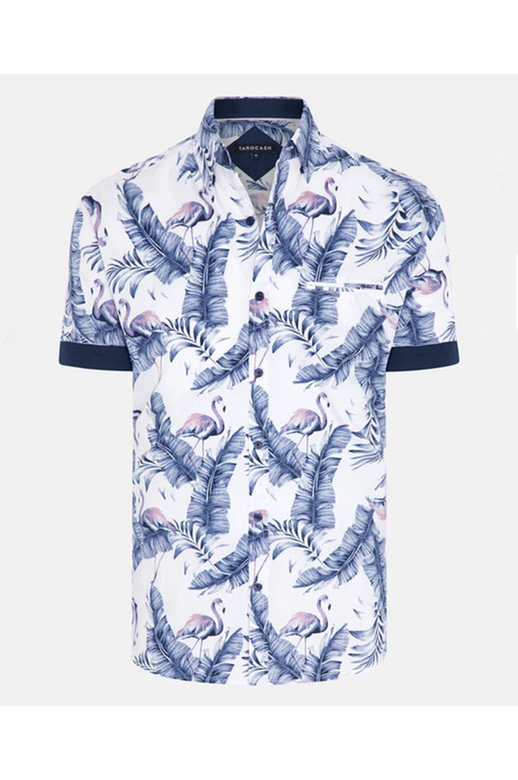 Tarocash Shirt S/S Key Largo Flamingo Print