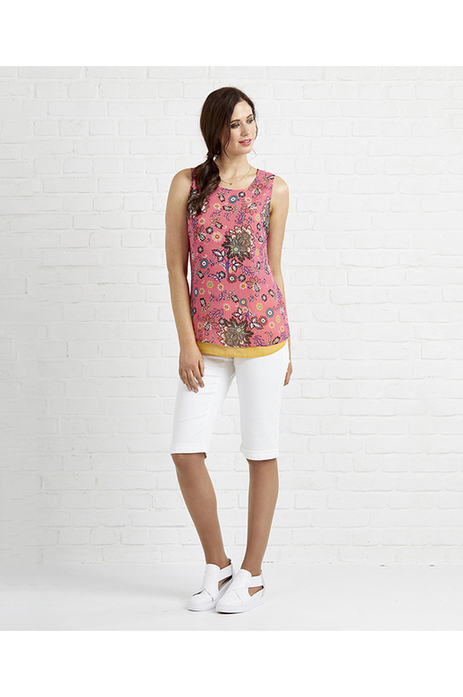 Memo Top S/L Chiffon Print