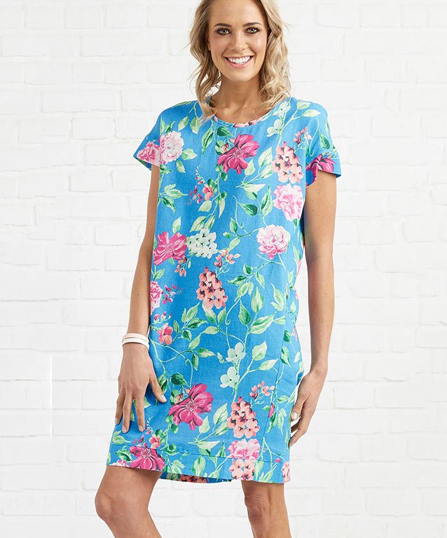 Oh Three Dress Linen Cocoon Print - Women's Dresses | Yarntons | Free NZ  shipping on orders over $150 - Oh Three SS19