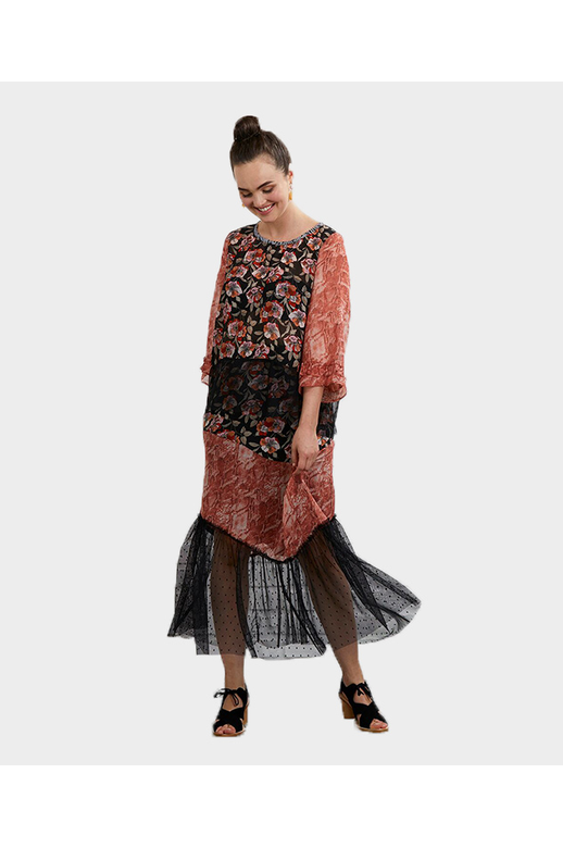 Siren Blouse L/S Mix Up Chiffon