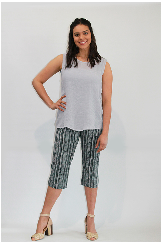 Esplanade Pants 3/4 Cotton/Nylon Print