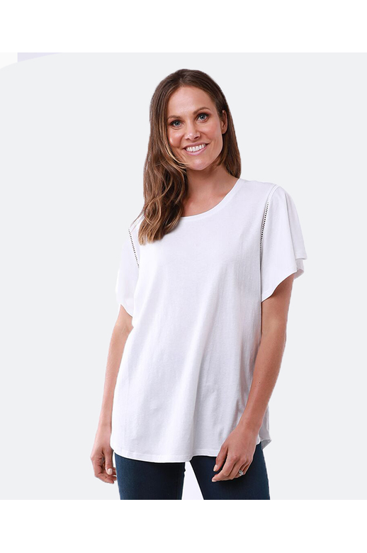 Elm Top Flutter Sleeve Ladder