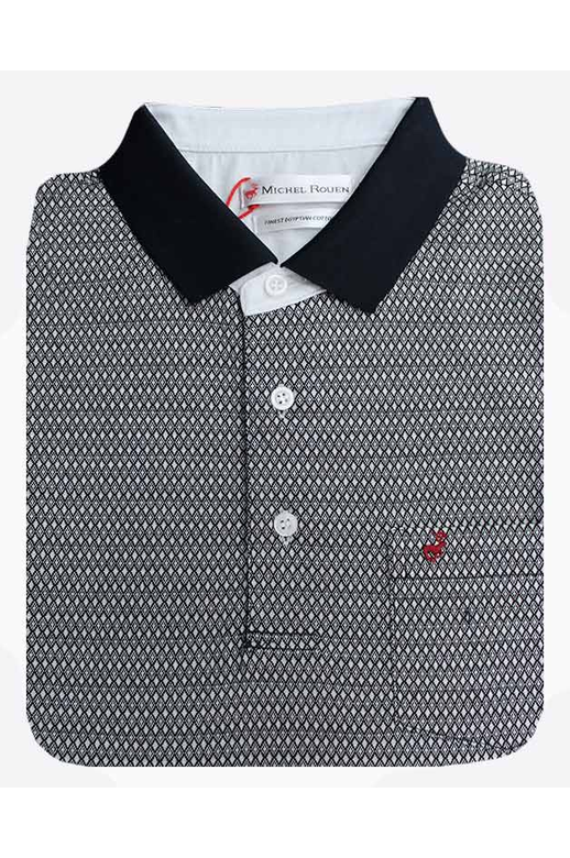 Michel Rouen Polo S/S Diamond Print