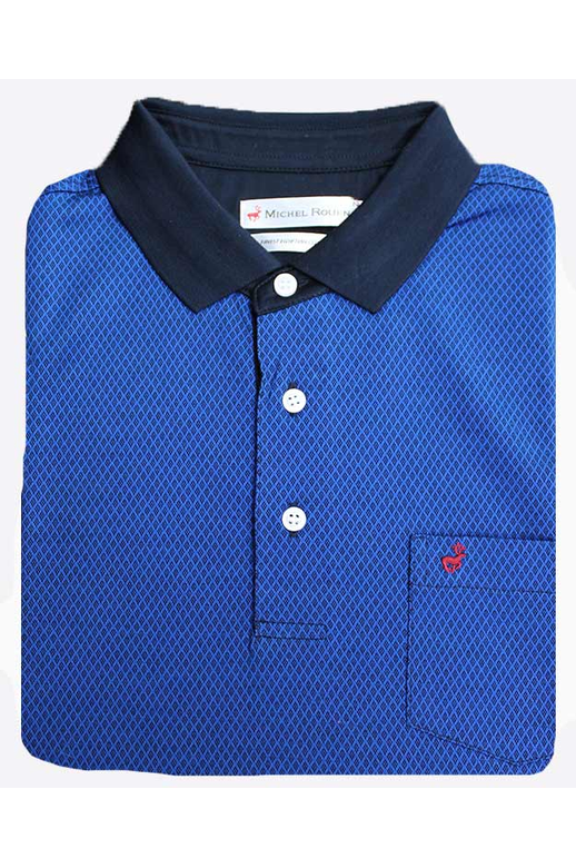 Michel Rouen Polo S/S Diamond Print