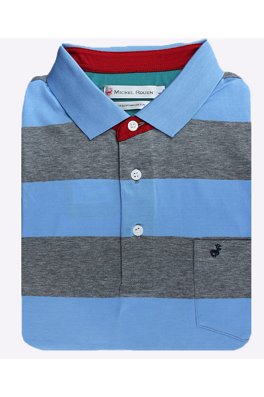 Michel Rouen Polo S/S Wide Stripe