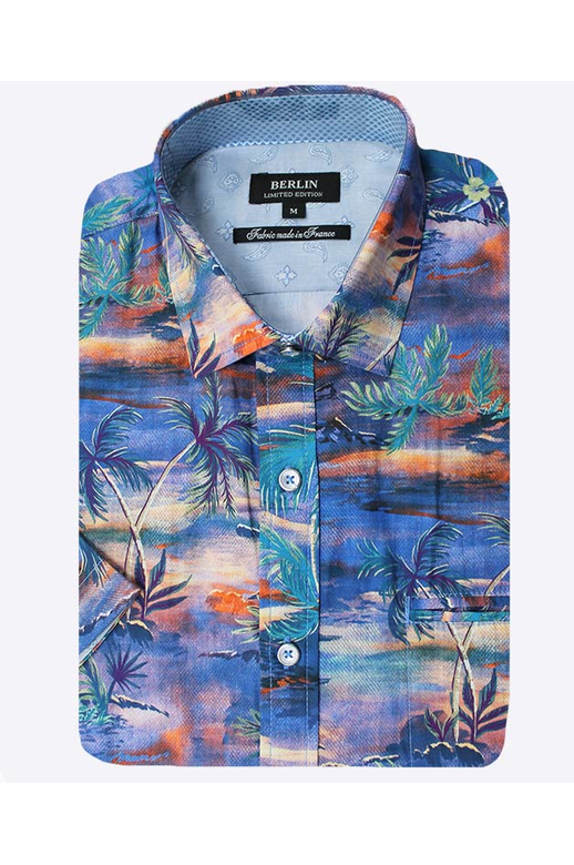 Berlin Shirt S/S Pacific Print