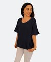 Privilege Top S/S Diag Frill