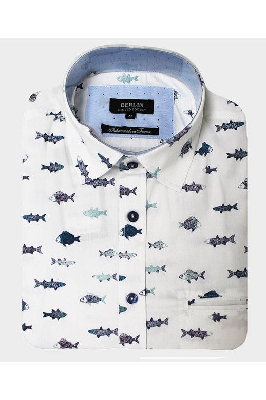 Berlin Shirt S/S Fish Print