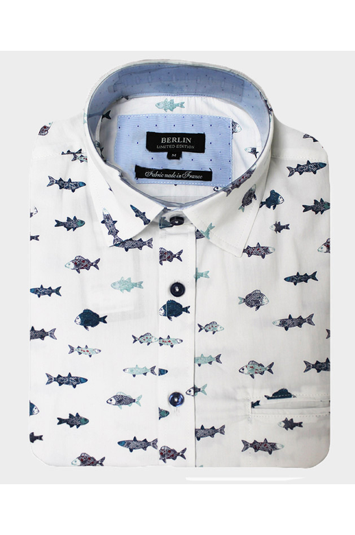 Berlin Shirt S/S Fish Print